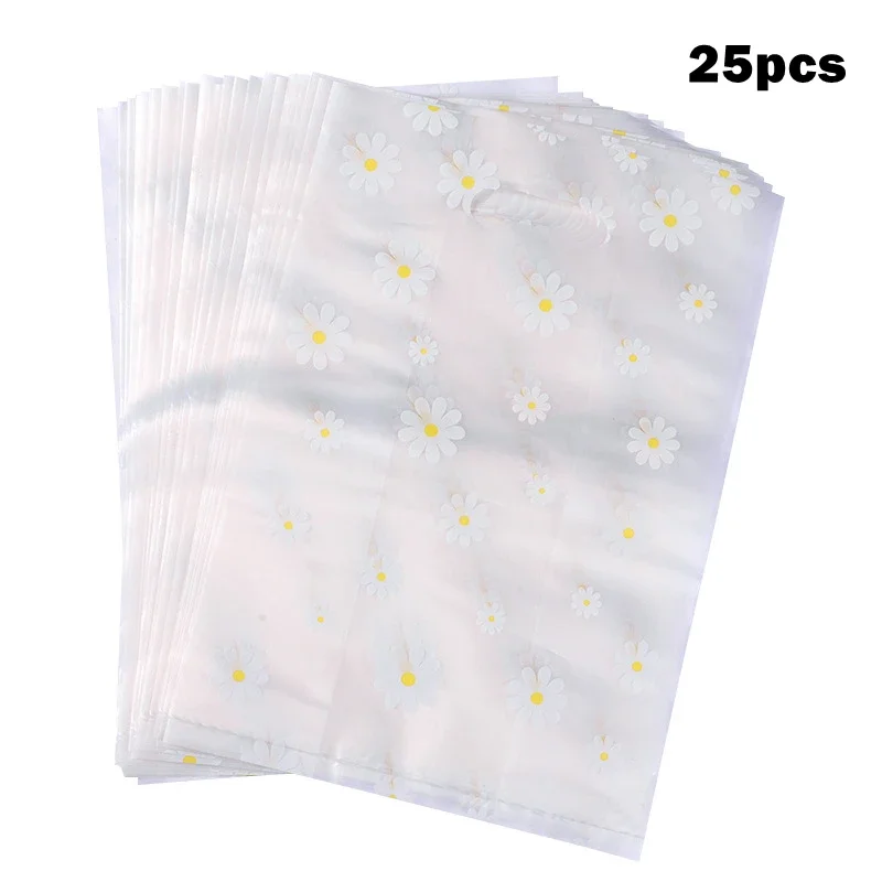 50 stücke Kunststoff Geschenk Tasche Mit Griff Weihnachten Hochzeit Party Organizer Süßigkeiten Kuchen Verpackung Taschen Merchandise Einkaufstaschen Neue – Detail 10