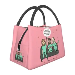 Enfermera En Apuros Doctor Nurse  Health Insulated Lunch Bag for Women Portable Thermal Cooler Lunch Box Picnic Travel