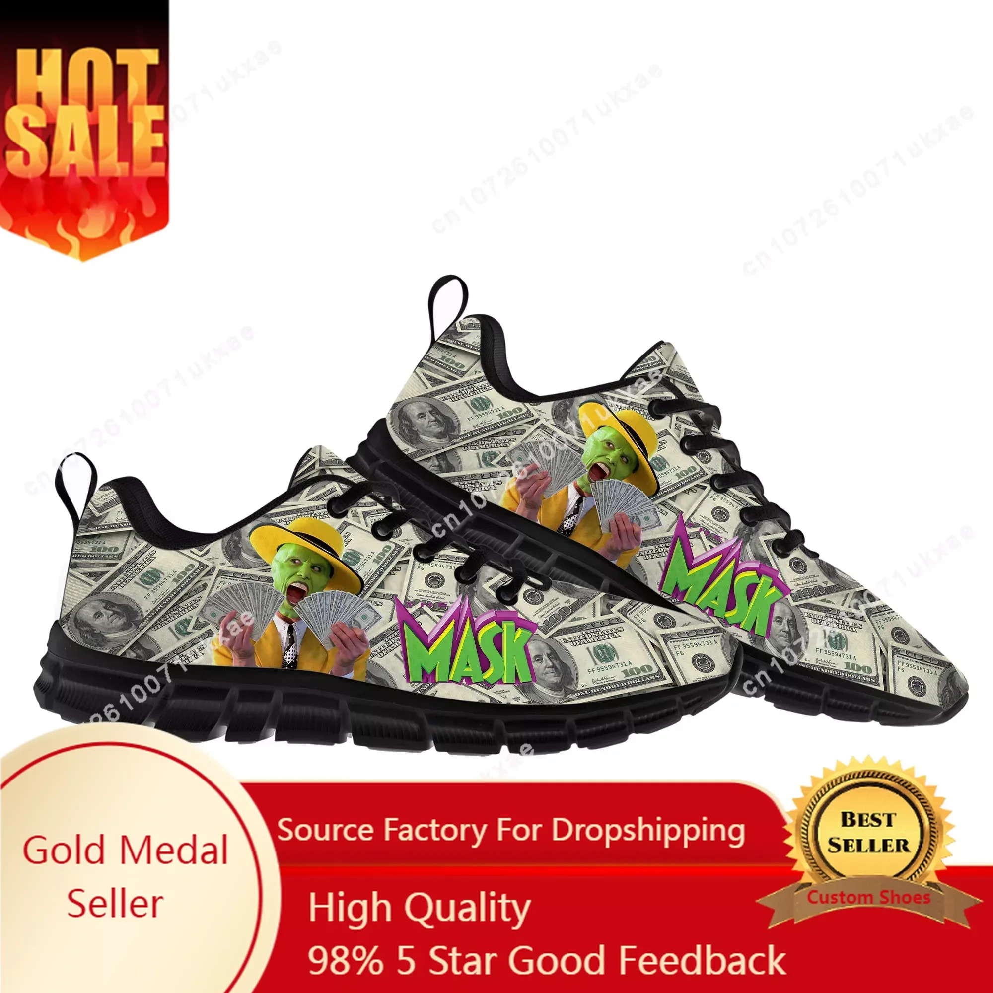 

The Mask Movie Sports Shoes Mens Womens Sneakers High Quality Parent Sneaker Customize Couple Shoe