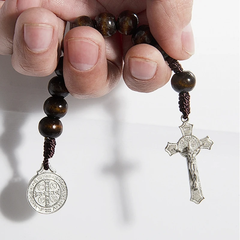  Lightweight Wooden Rosary With Handmade Crosses Faith Based Accessories For Catholic Prayers And Religious Gifts