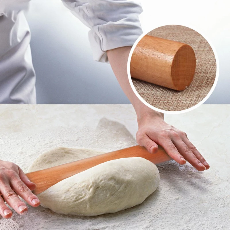 40 30 16 cm Non-Stick Rolling Pin Cake Fondant Pastry Wooden Embossed Rolling Pin For Kitchen Cake Roller Crafts Bakery Tool