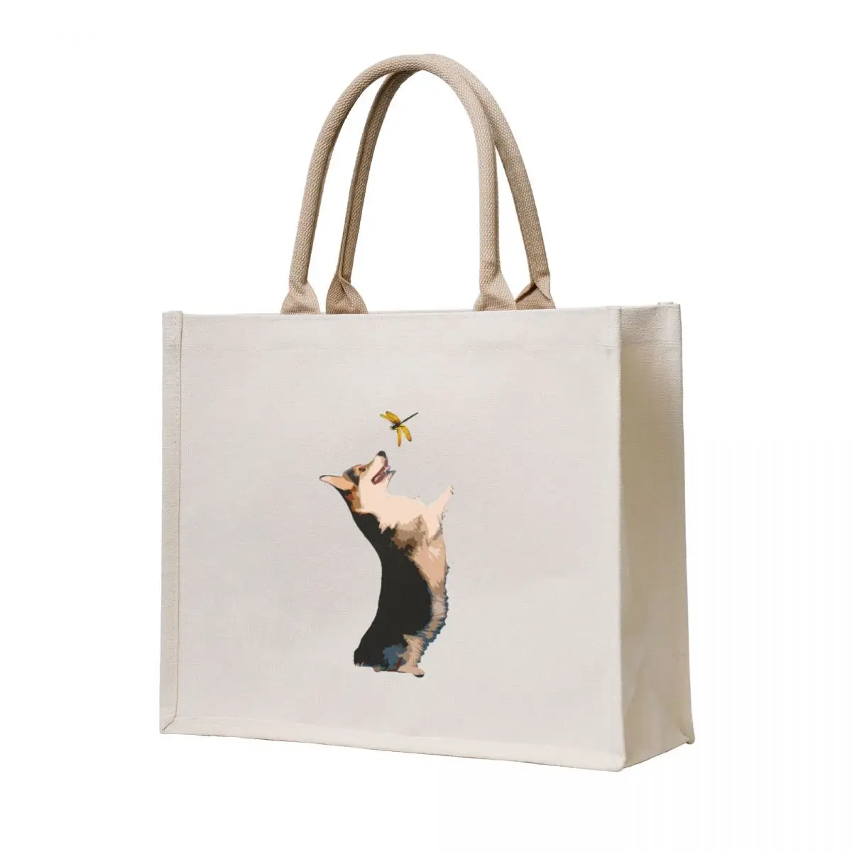 Welsh Corgi Sitting up Tote Bag shopper bag women shopper bag woman Canvas shoulder Shopper handbag