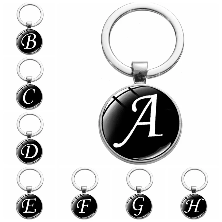 

Unique Motorcycle Accessories Keychain Unisex A-W First Letter Crystal Pendant Portable Keyring Riding Couple Romance Decoration