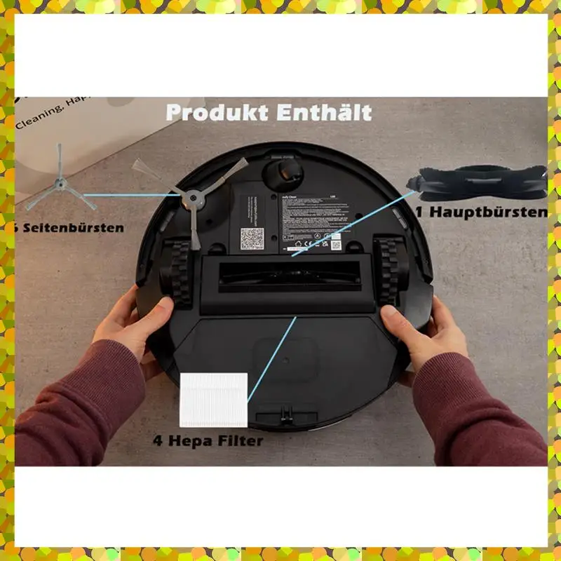 AGLH 15 قطعة مجموعة الملحقات ل Eufy Clean L50 /L50 SES /L60 /L60 الهجين جهاز آلي لتنظيف الأتربة الجانب الرئيسي فرشاة مرشحات كيس لجميع الغبار