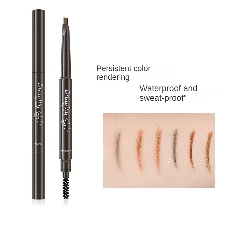 Double Head Eyebrow Enhancers Pencil Tattoo Waterproof Long Lasting Professional Brow Pen With Eyebrow Brush Natural Eye Makeup