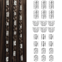 40Pcs Alloy Loc Jewelry for Hair Braid Accessories for Women Girls Hair Rings for Dreadlock Hair Braids Jewelry Decorations