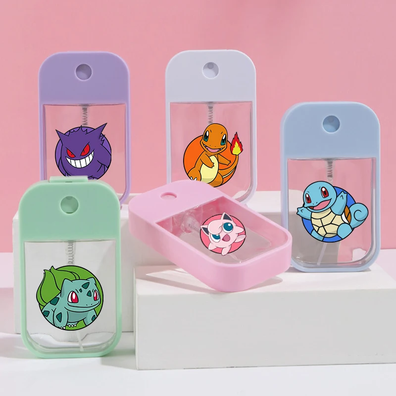 

45ML Pokemons Portable Perfume Spray Bottle Cartoon Anime Refillable Alcohol Bottles for Hand Sanitizer Oral Spray Sprayer Gifts