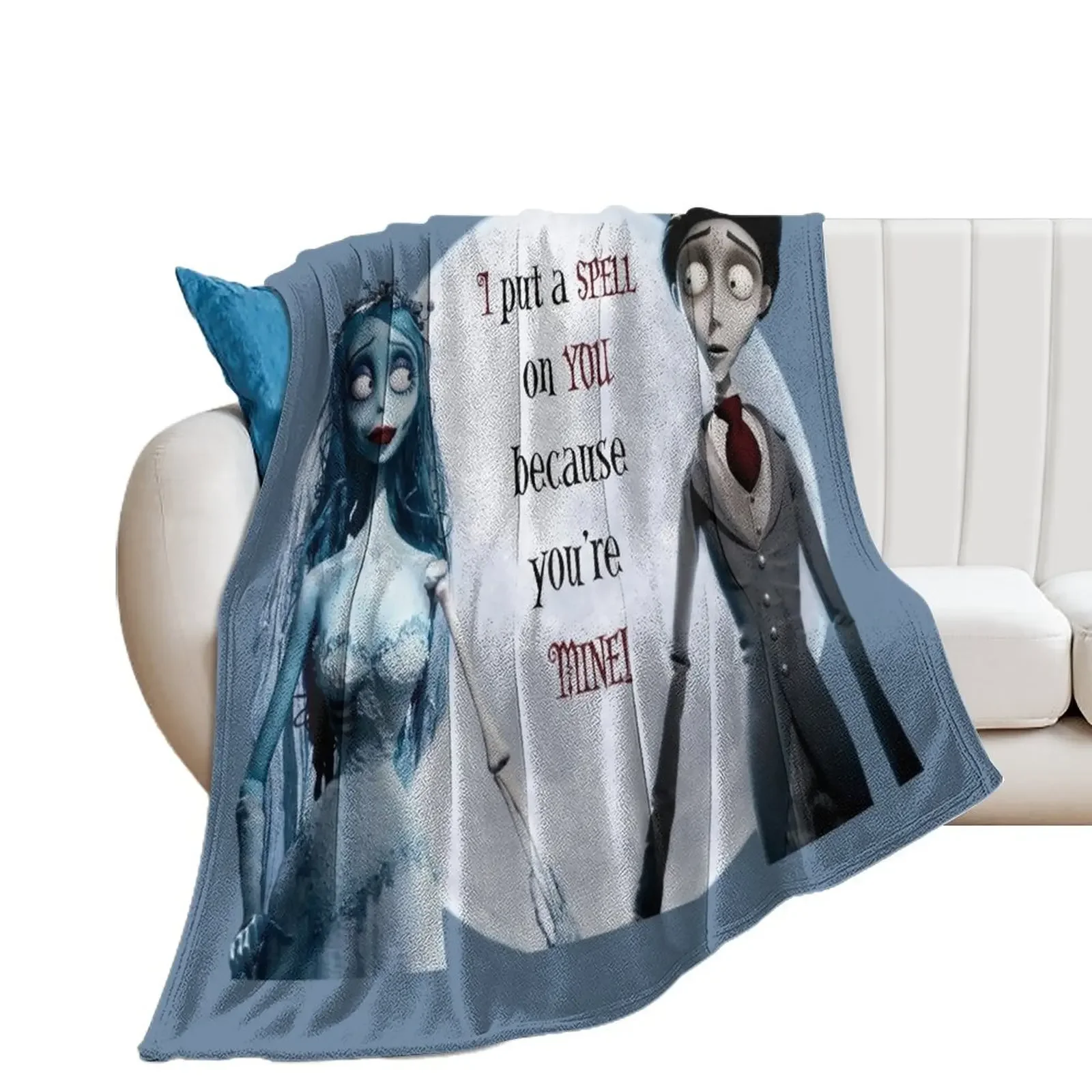 Halloween Love Couple Corpse Bride Throw Blanket Baby wednesday Blankets