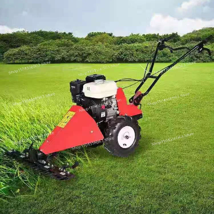Self-Propelled 6.5HP 2-Stroke Steel Frame Lawn Mower with Grass String Trimmer & Brush Cutter