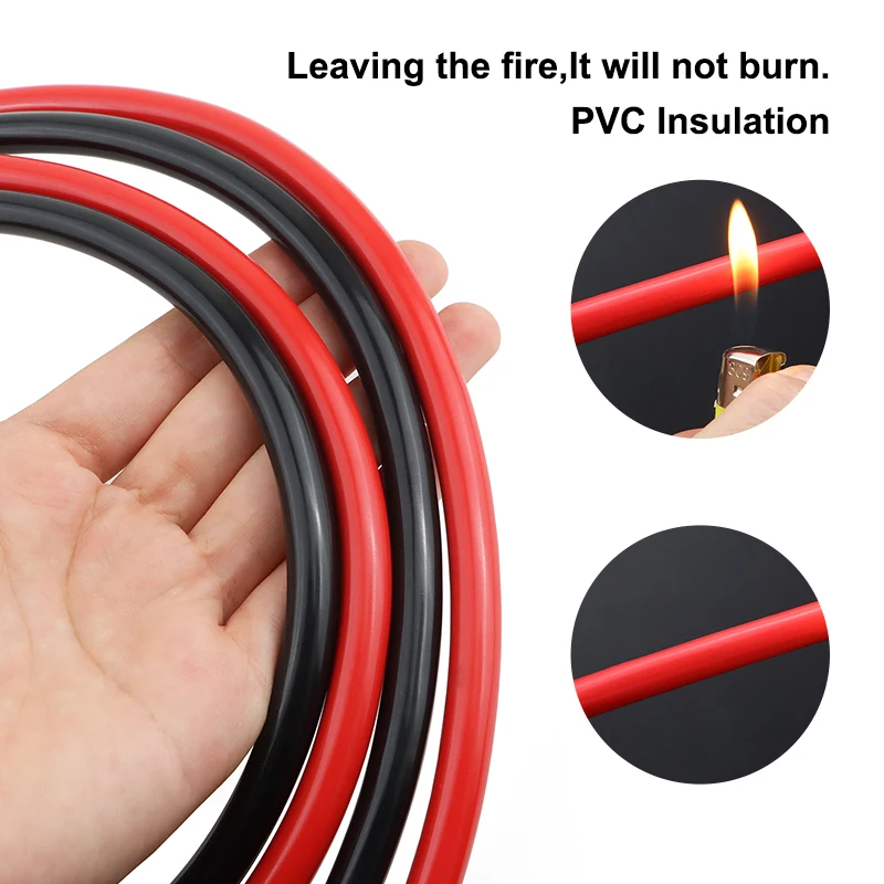 Battery Connection Cable 8 6 4AWG with M8 SC Terminal RV Pure Copper Core Inverter Battery Connection Wire 20/30/40/50/60/100CM image 4