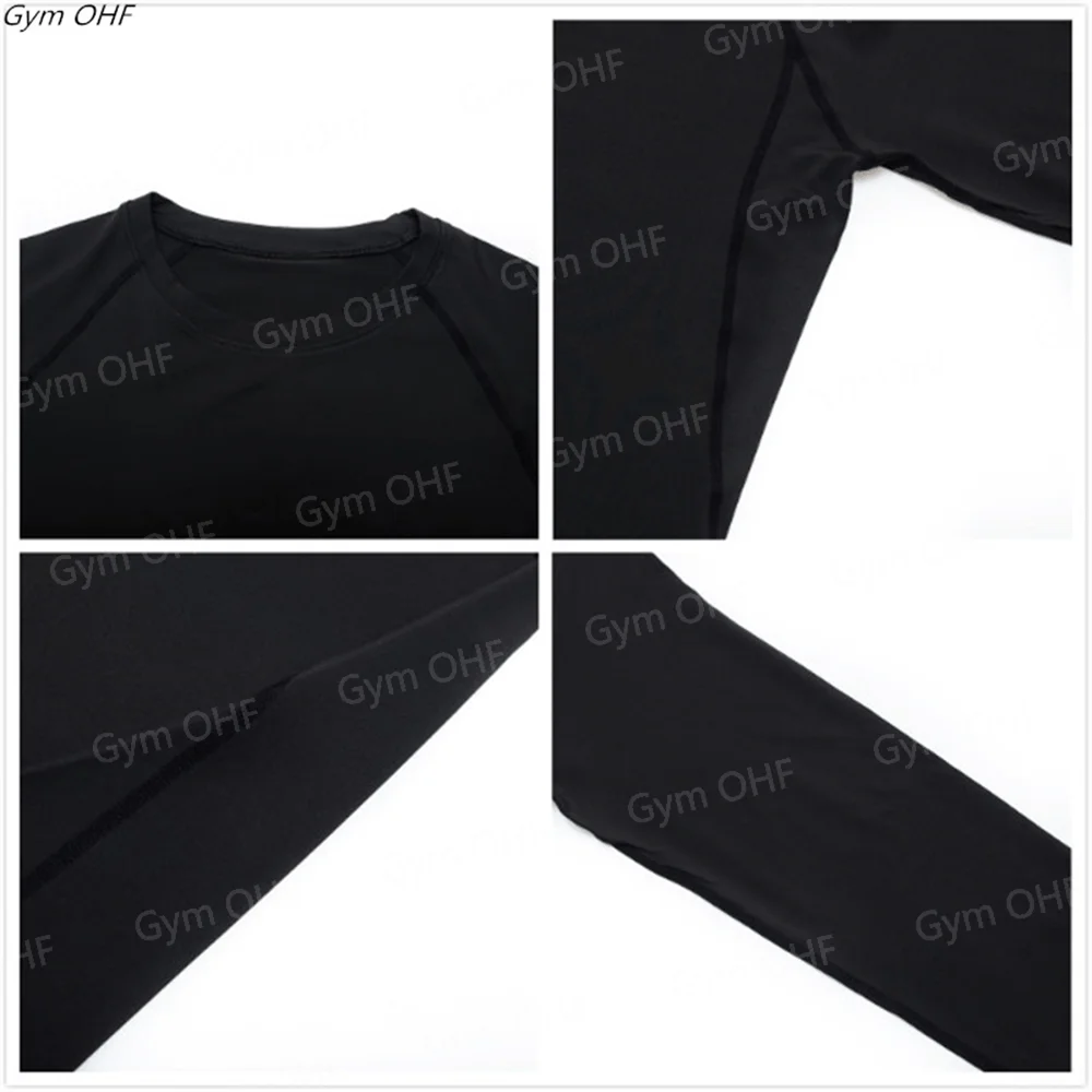 New Men's Short Sleeved T-shirt Compressed Quick Drying Breathable Training Tees Fitness Jujitsu Rashguard Top Gym Sport Shirts