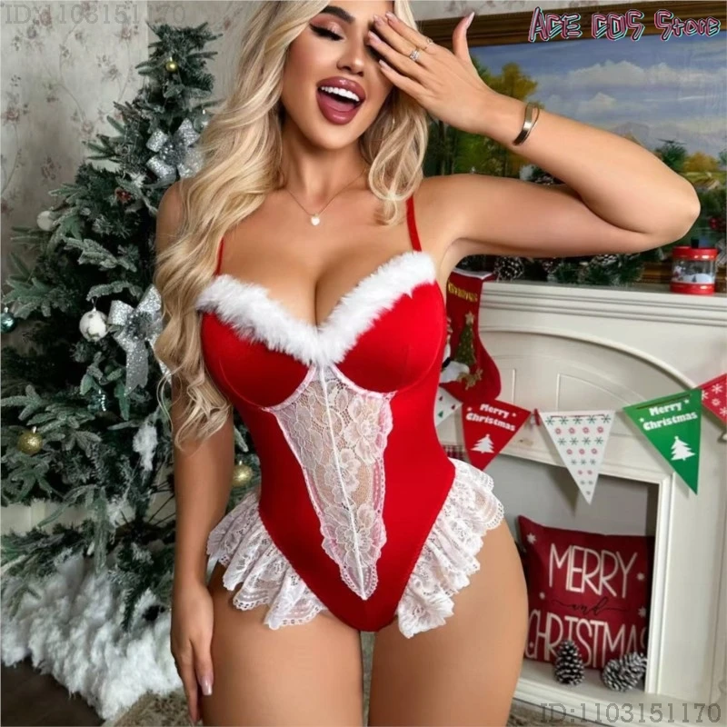 

Рождественский модный костюм миссис Клауса, женский комбинезон, боди, сексуальный комплект Санта-Клауса, рождественское нижнее белье для взрослых, вечерние танцевальные наряды для паба, красный Fl
