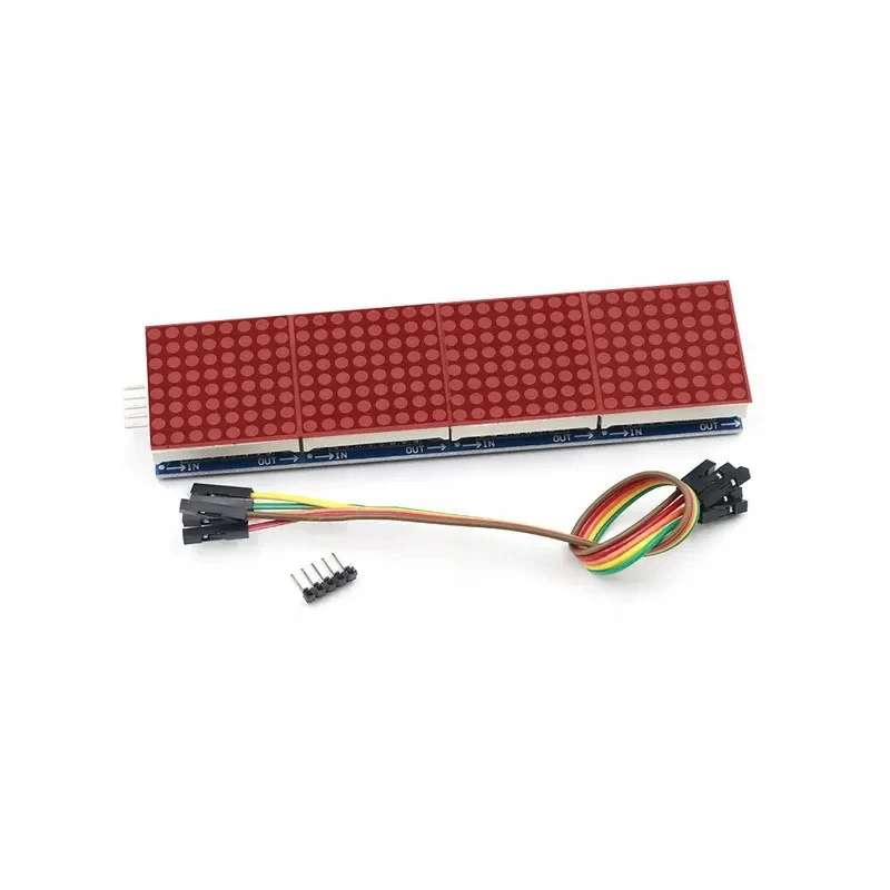 Módulo de matriz de puntos MAX7219 para microcontrolador Arduino 4 en una pantalla con línea 5P
