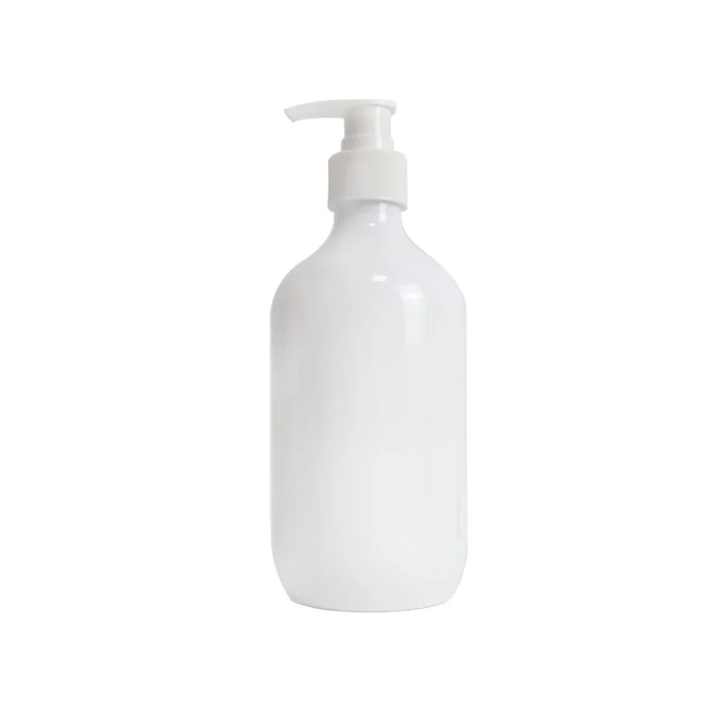 

500ml white color Refillable Squeeze plastic lotion bottle with white pump sprayer PET Plastic Portable lotion Bottle