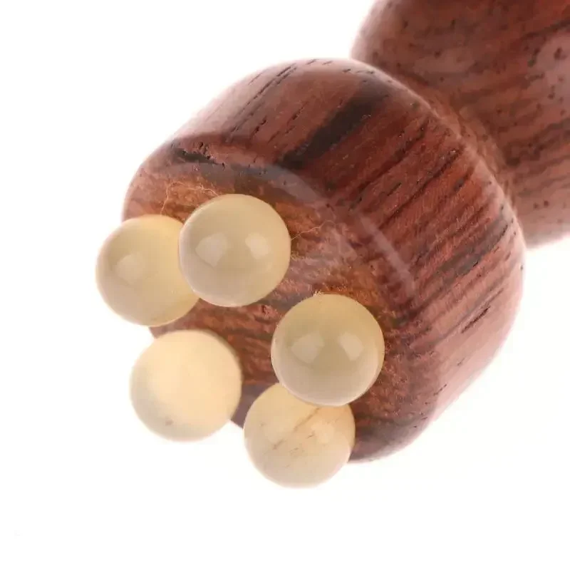 1 قطعة خشب الصندل عصا تدليك العين خمسة الخرز لوتس البذور أدوات تدليك الوجه غوا شا الوجه العناية بالبشرة مدلك تقليل الانتفاخ