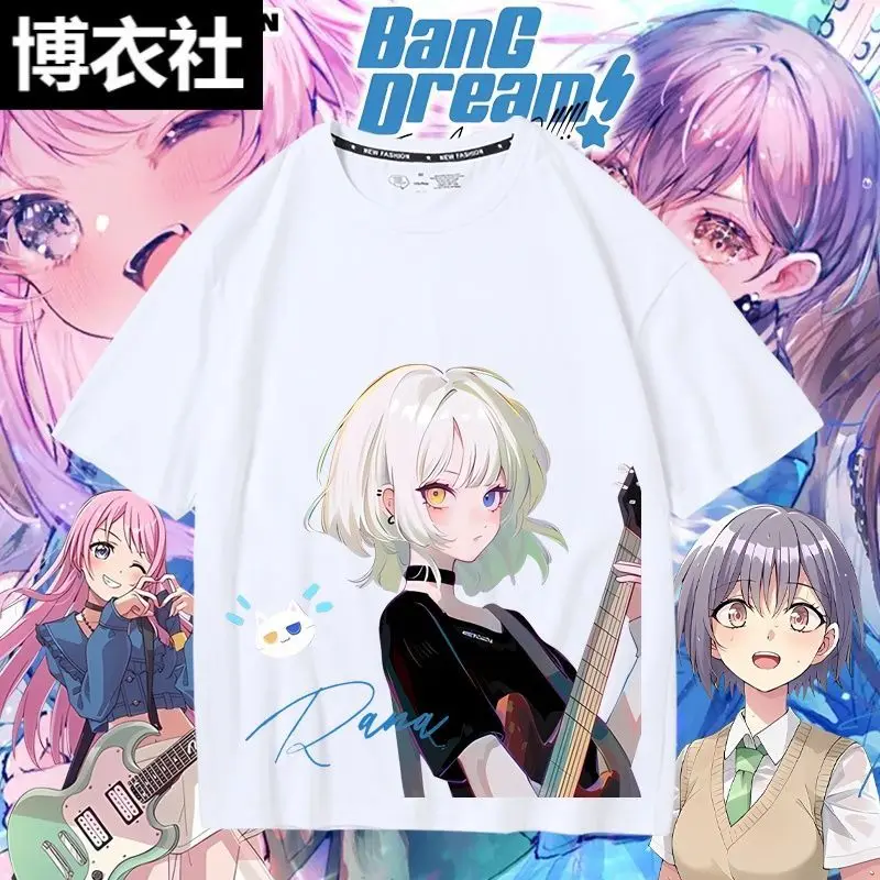 

Anime Bang Dream It's My Go Takamatsu Tooru Chihaya Anon Merchandise Short-Sleeve T-Shirt Pure Cotton Clothing For Men