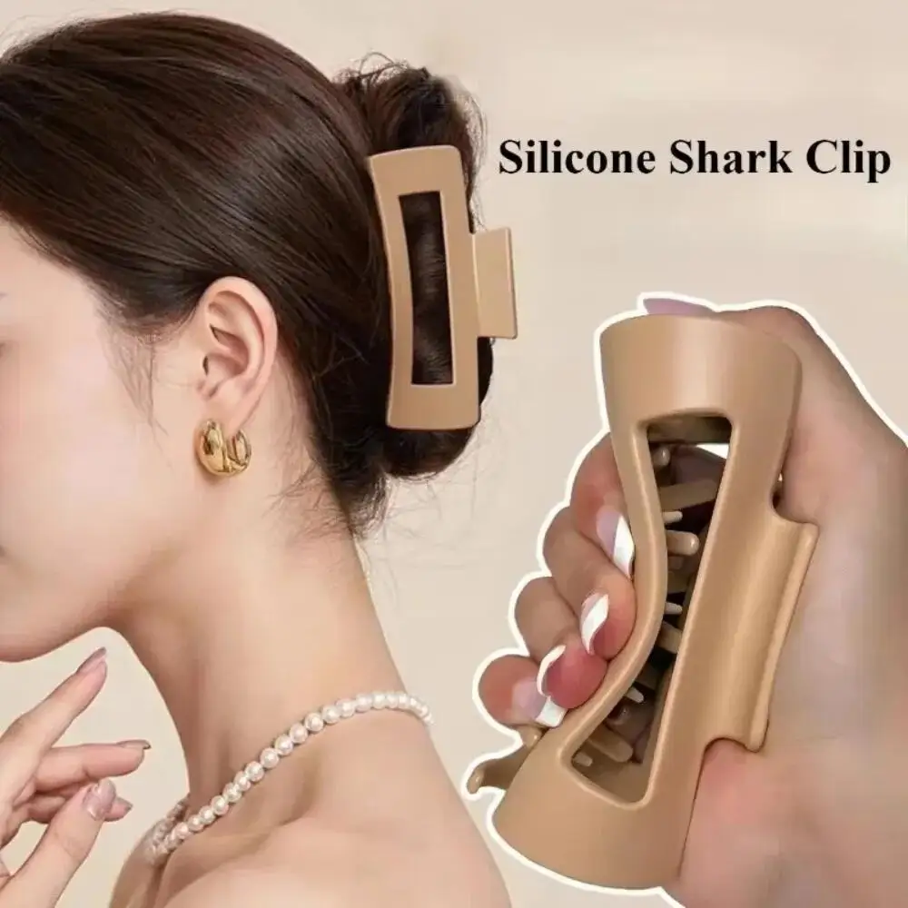 Safe Soft Silicone Shark Clip Anti Collision Head Protection Anti Fall Hair Claw Clip Hair Accessories for Women