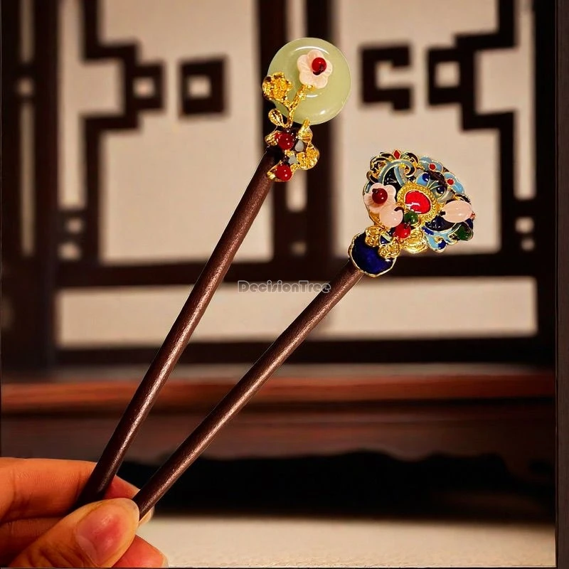 2025 국립 우아한 고전 머리핀 궁전 복고풍 술 머리 장식 중국 스타일 Hanfu 머리핀 액세서리 헤어 2 조각 세트