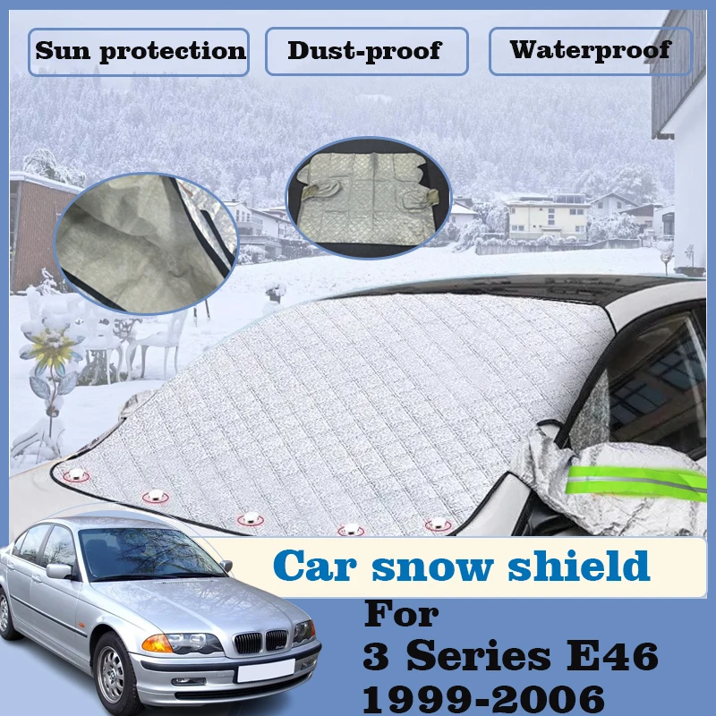 

Winter Car Windshield Cover For BMW 3 Series E46 1999-2006 Sunshades Front Covers Frost Ice Shield Sun Shade Protection Tools