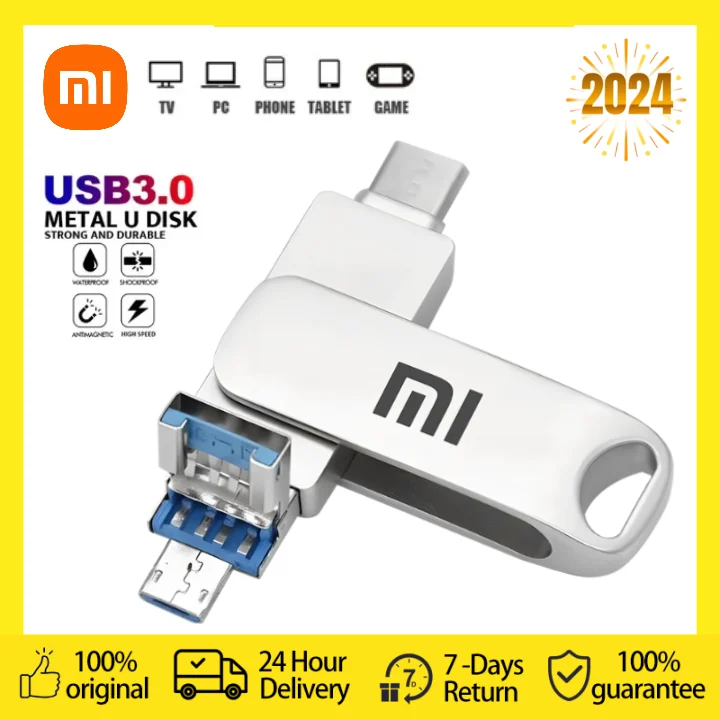 Xiaomi 2 в 1 флэш-накопитель USB 1 ТБ, 128 ГБ, USB 3,1, флэш-накопители OTG, флэш-карта памяти, высокоскоростной USB-накопитель, подарок