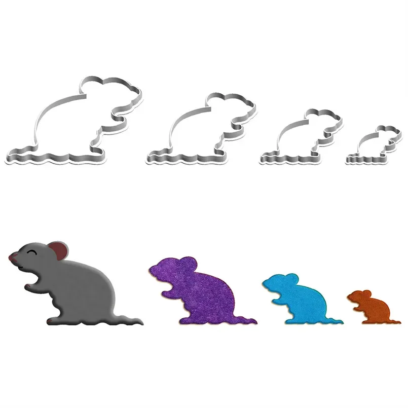 Cartoon Animals Twelve Chinese Zodiac Signs Rat,Plastic Mold,Cake  Fondant Decorate Tool,Cookie Sushi Fruits Cutter