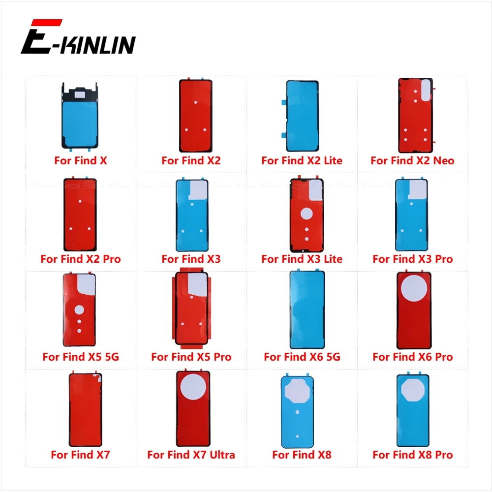 Housing Adhesive Back Battery Cover Rear Sticker Glue Tape Parts For OPPO Find X X2 X3 X5 X6 X7 X8 Pro Lite Neo Ultra 5G
