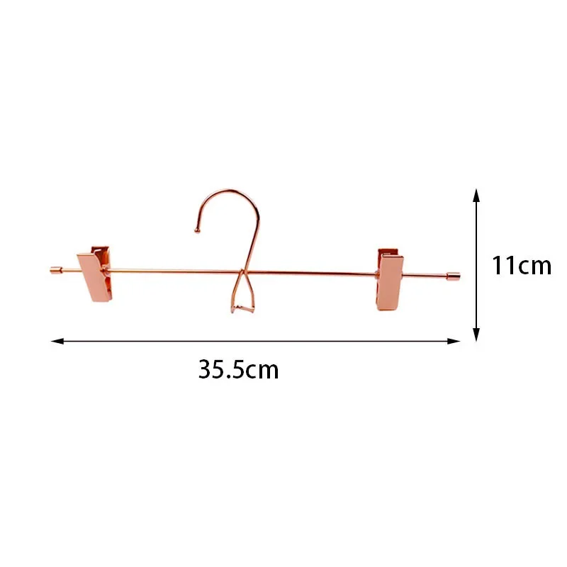 

2 Pcs Coat Rack Clip Stainless Steel Trousers Wardrobe Clip Anti-slip Clothespin Pants Clamp Clothes Hanger for Kids Skirts
