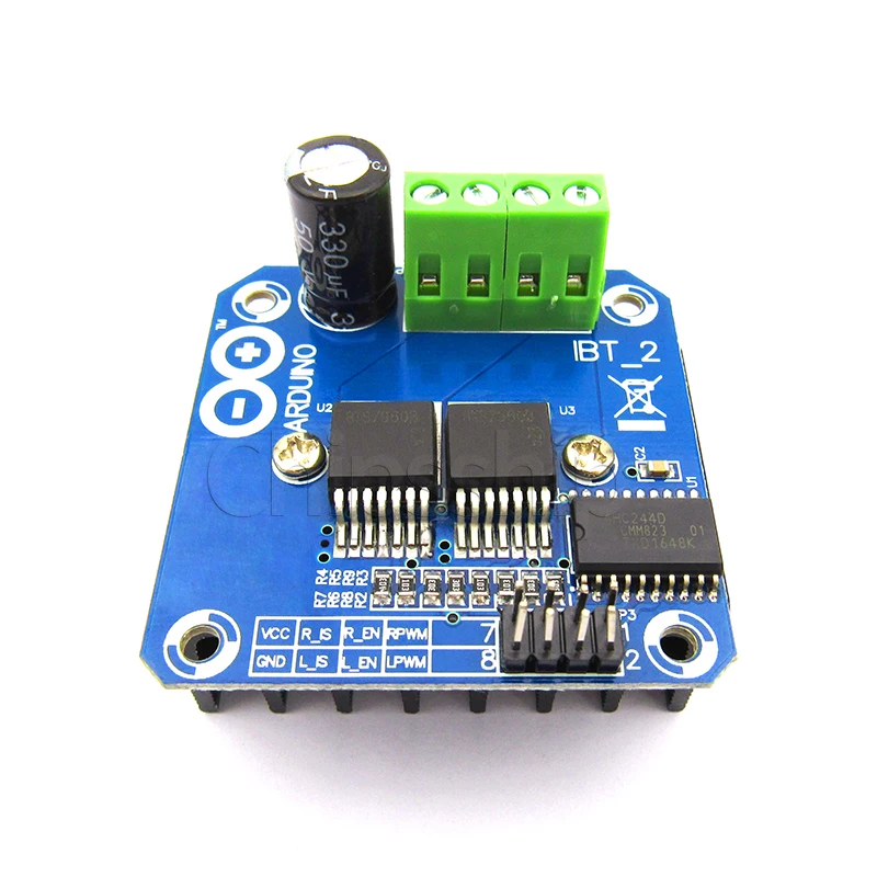 

High-power intelligent car motor drive board module BTS7960 43A current limiting control semiconductor drive