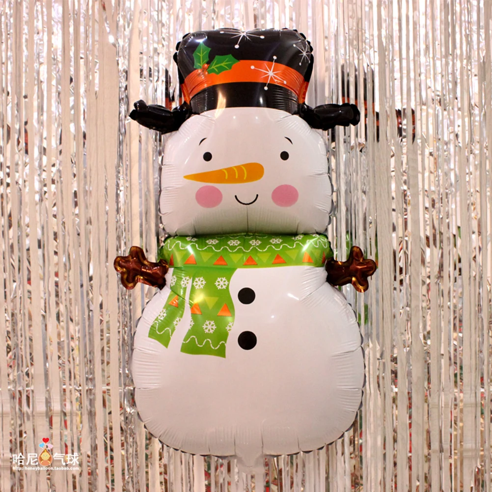 

4 Pcs Snowman Balloon Christmas Party Balloons Emulsion Christams Inflatable Foil Holiday