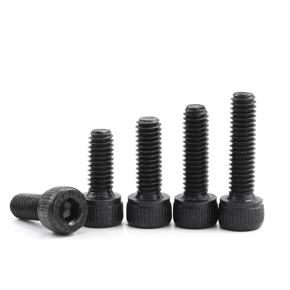 JUIDINTO 3-50pcs Hex Socket Head Cap Screw 12.9 Carbon steel Allen Screw M2-M10 Hex Cap Screw Bolt for Motorcycle Bicycle Car
