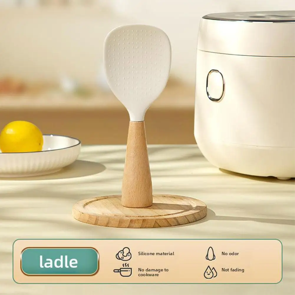 Silicone Rice Spoon Non-stick Rice Cooker Food Grade Spoon Spoon Rice Rice Spatula Resistant High Temperature Rice Spo Hous H0k9