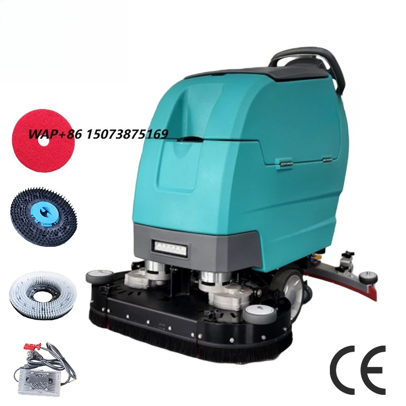 Versatile Electric Walk Behind Scrubber Kit Burnishing Interchangeable Brushes & Pads for Multi-Surface Care