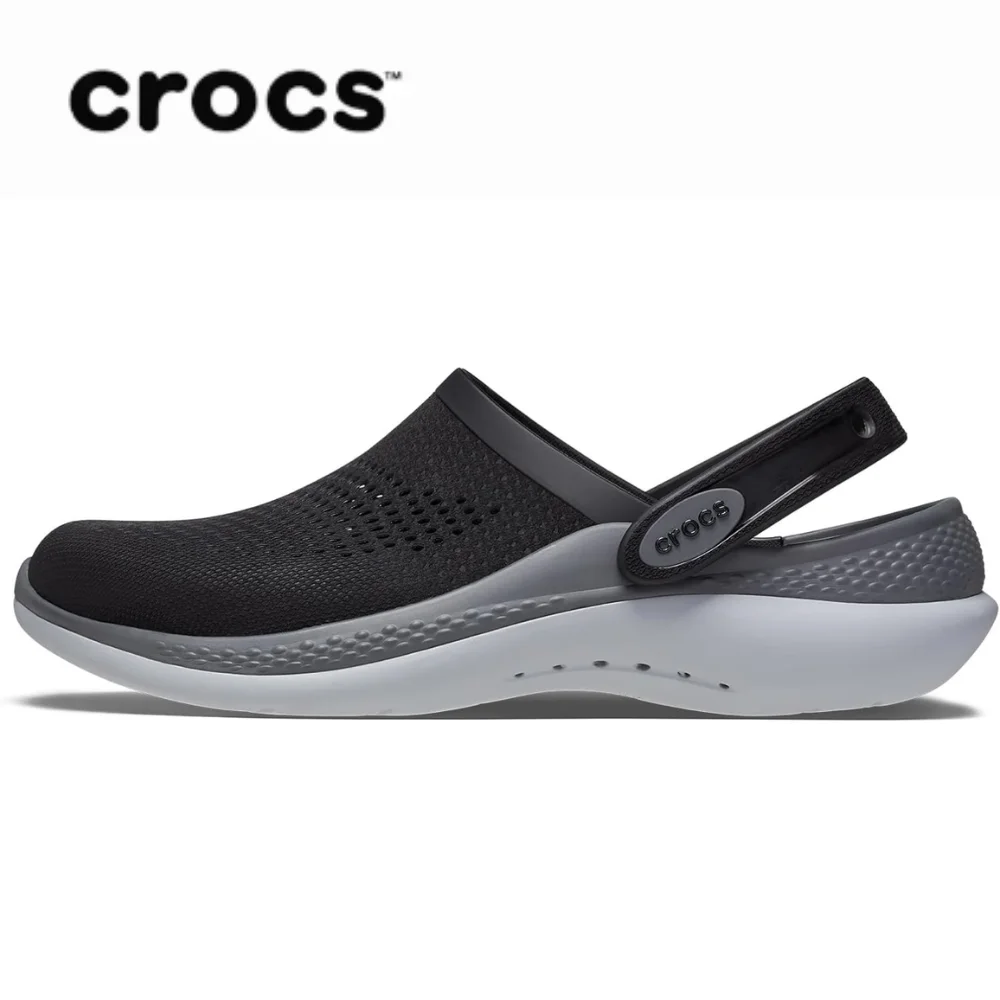 Crocs унисекс, летние новые сабо Literide 360, обувь из сетчатой ткани, натуральная обувь 206708   Мужские и женские пляжные тапочки