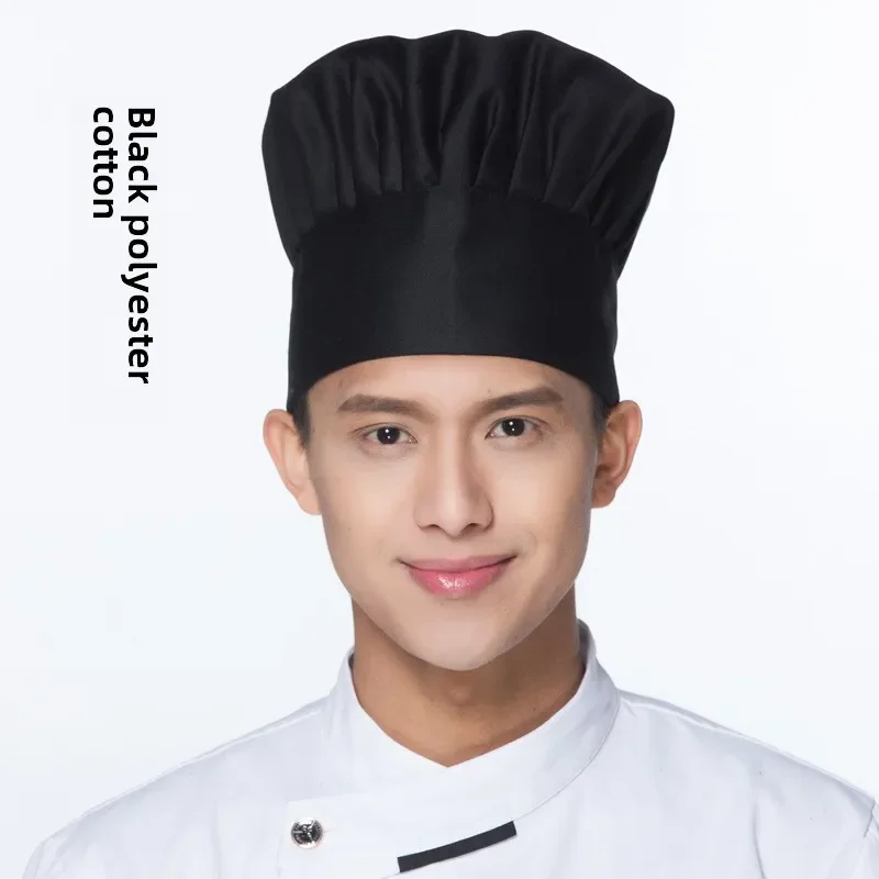 Sombrero de camarero de cocina de hotel, sombreros de chef blancos plisados, pastelería para hombres y mujeres