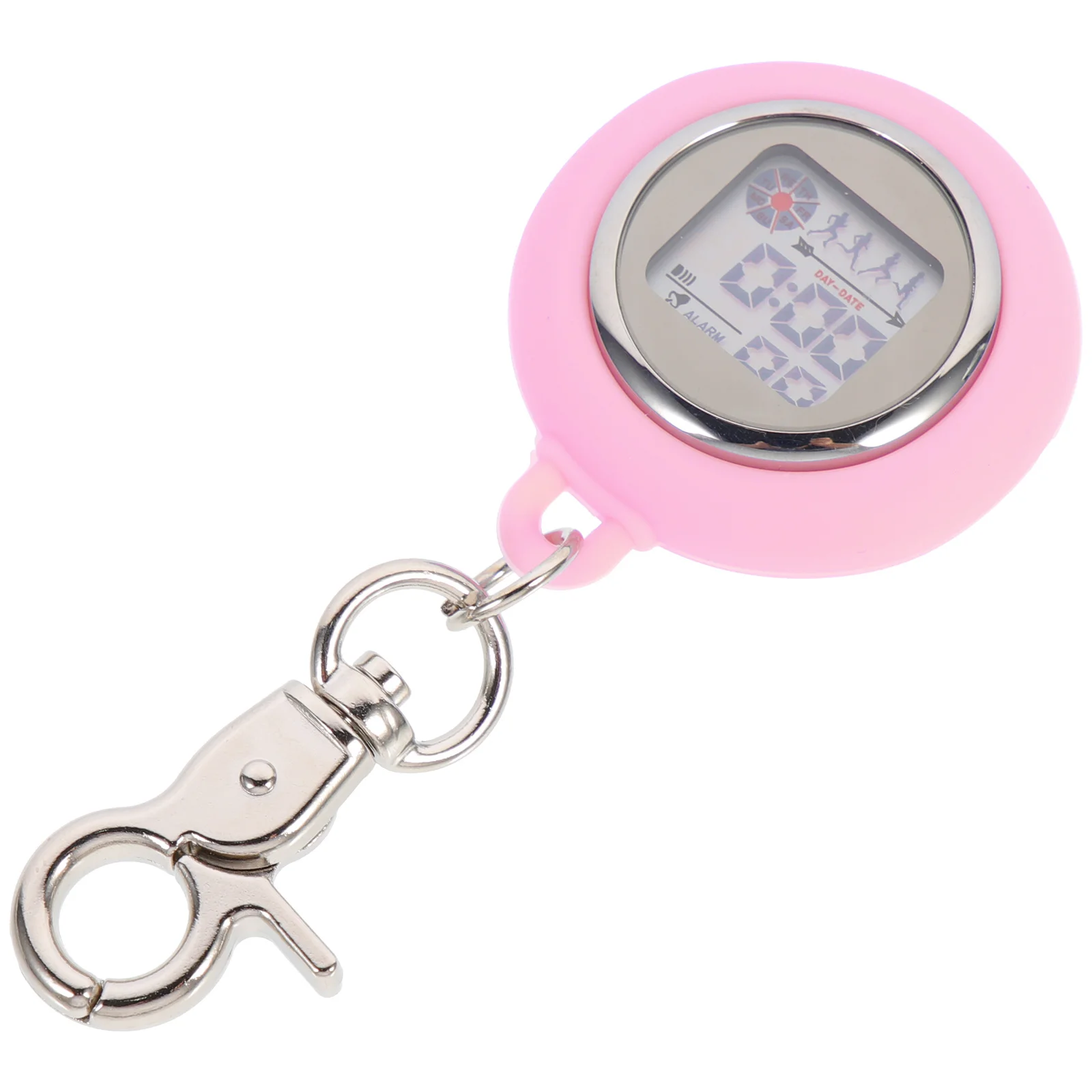 Digital Nurse Pocket Watch Alloy Waterproof Retro Clip On Chest Hanging Watch For Women Men Vintage Style Keychain