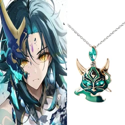 Game Genshin Impact Necklace Xiao Pendant Protector Yaksha Cosplay Props Pendant Necklace Fans for Women Men Jewelry Accessories