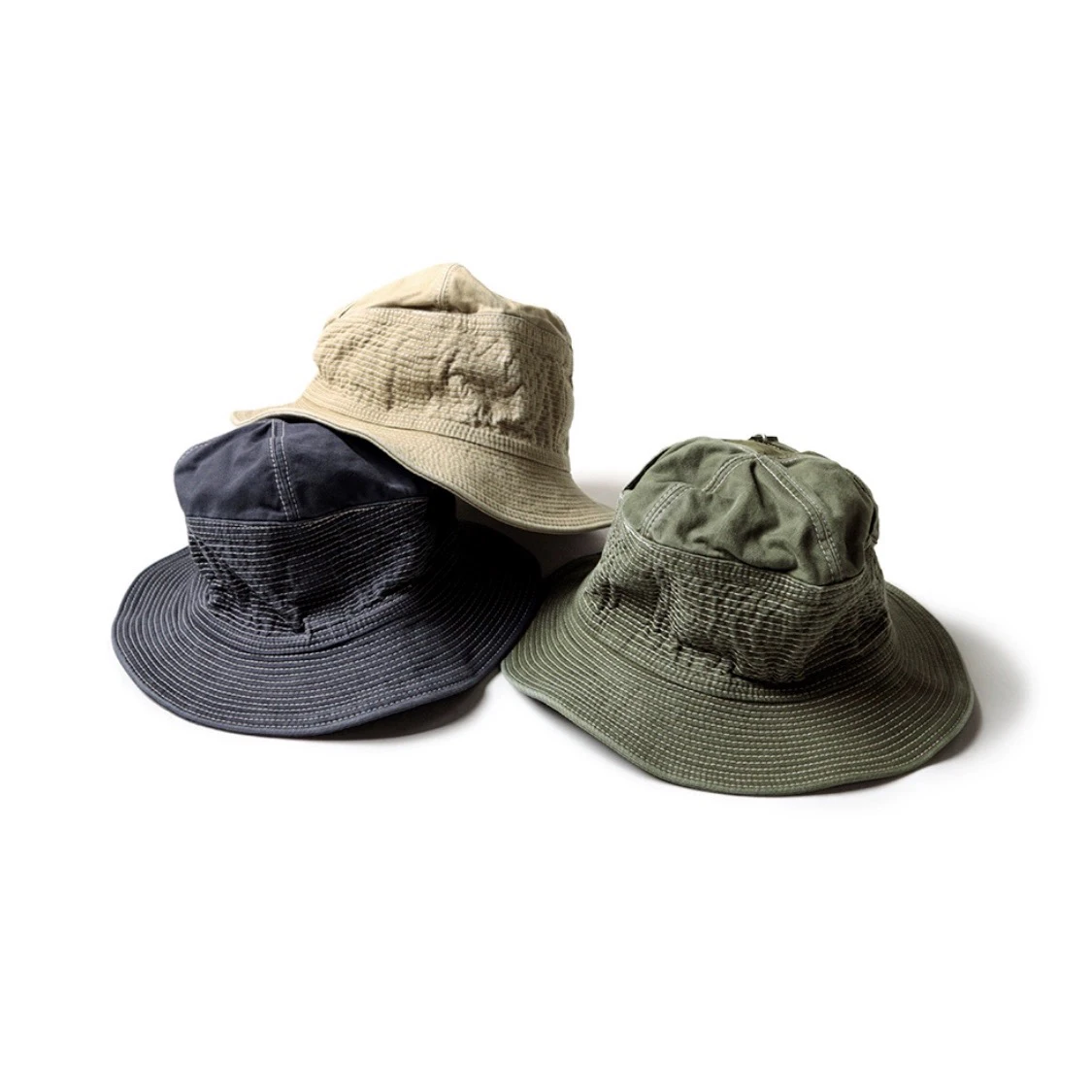 24SS KAPITAL Vintage Washed Fisherman Caps Casual Versatile Solid Color Cap Bucket Hats for Men Beanie Streetwear Sun Hat