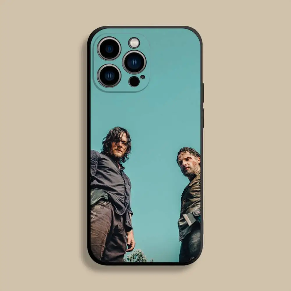 Чехол для телефона TWD T-The Walkings Dead для iPhone 17,16,15,14,13,12,Pro,Max,Plus,E,SE4,Air,Mini,черный мягкий чехол