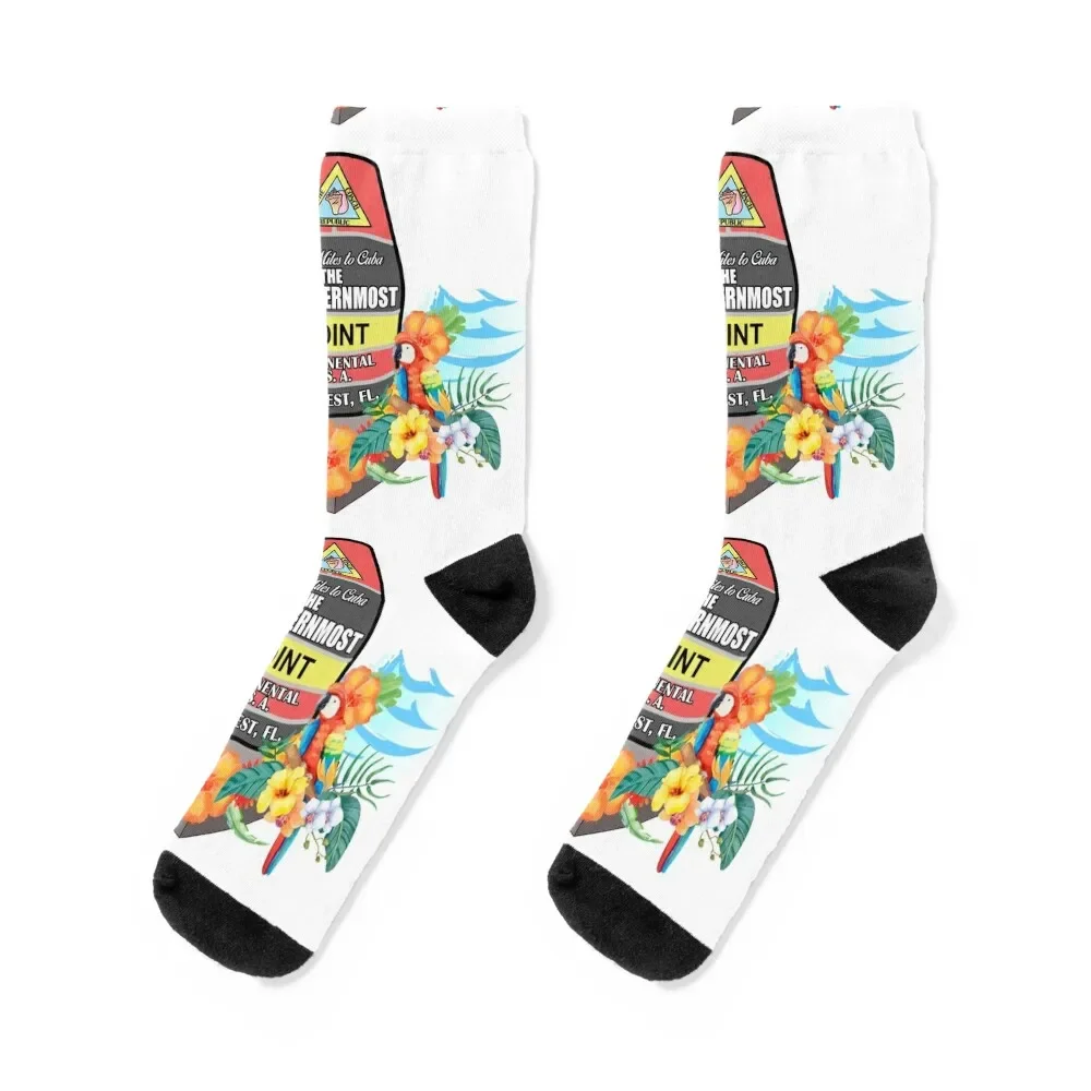 

Southernmost Point Key West Socks Run kids valentine gift ideas Socks Men's Women's