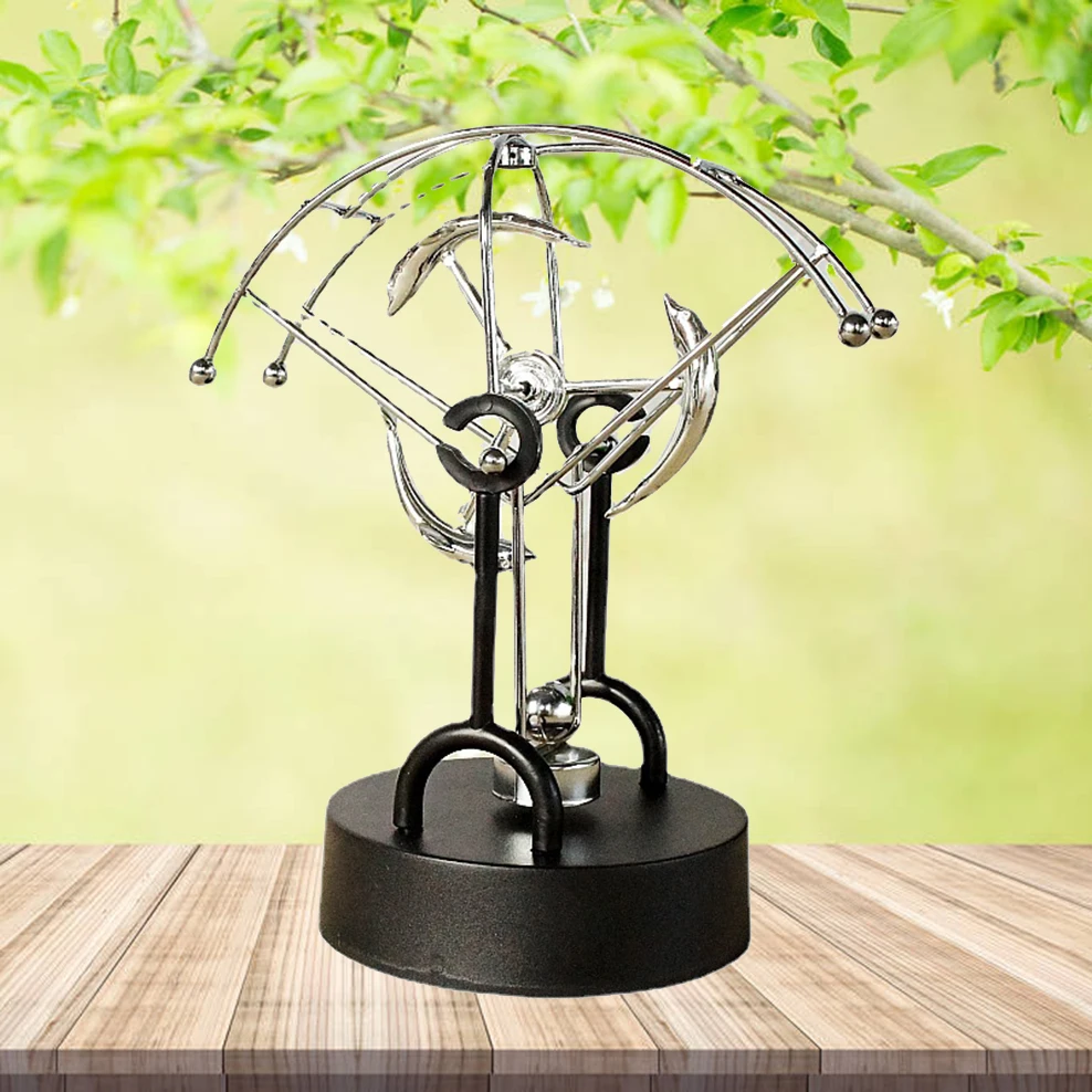 Desktop decorative ornaments, Fan shaped perpetual motion device, Newtonian mechanics pendulum ball, Home table decorations