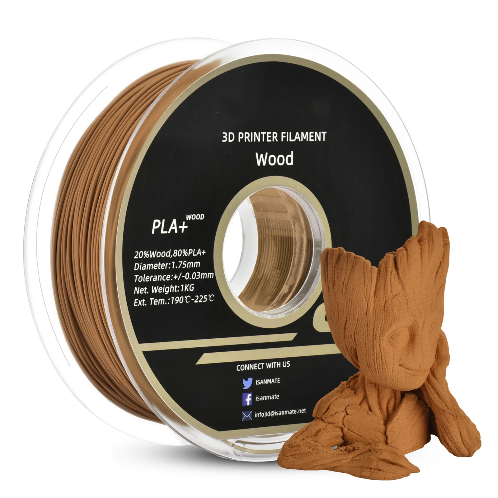 PLA Wooden Rose Ebony 250g 500g 1Kg 3D Printer Filament Red Sandal Wood Sublimation for 3D Printing Material Filament PLA 1.75mm