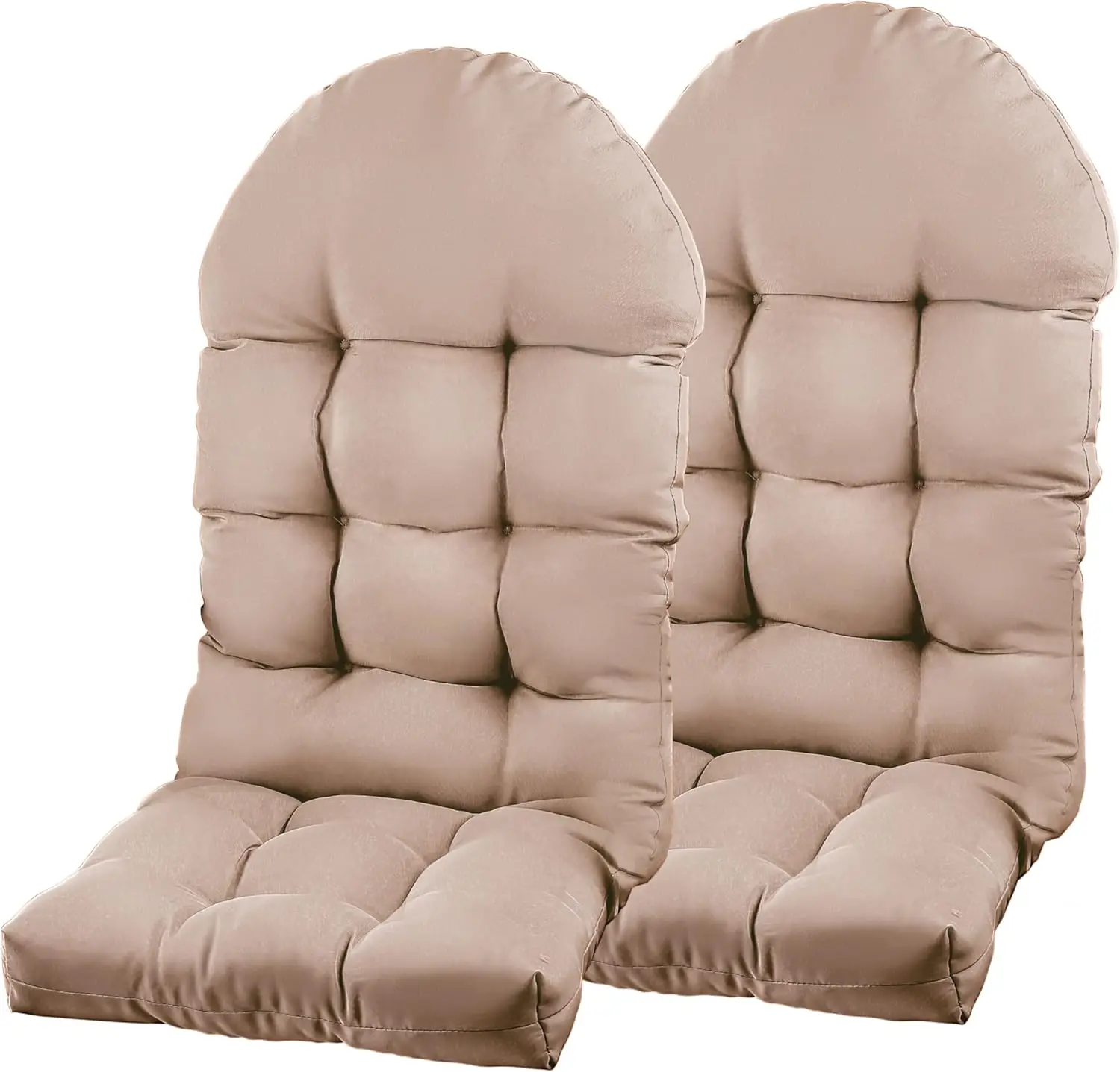 

Комплект подушек для уличных стульев с завязками, устойчивые к выцветанию и воздействию солнца, бежевые, 44x19.4x4 дюйма