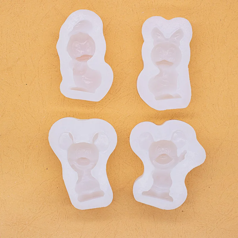 Cartoon Three-Dimensional Mouse Duck Silicone Mold DIY Aromatherapy Handmade Soap Candle Plaster Mould A610