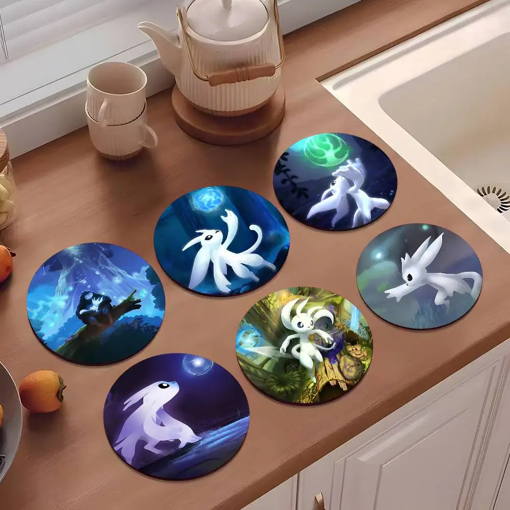 1pc Game O-ori And The Blind Forest Wooden Coaster Colour Printing Cup Mat Home Desk Decoration Gifts