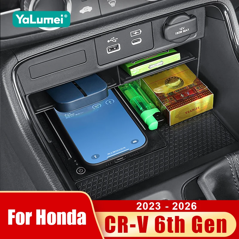 Für Honda CR-V CRV 6. Generation 2023 2024 2025 2026 Hybrid Auto Mittelkonsole Aufbewahrungsbox Halter Ablage Organisationszubehör