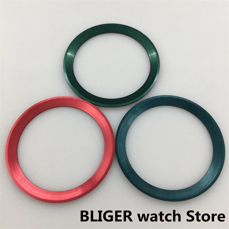 BLIGER Greenwich Type 38mm Bezel Two Tone High Quality Aluminum Watch Bezel Insert for 40mm Watch Case Parts