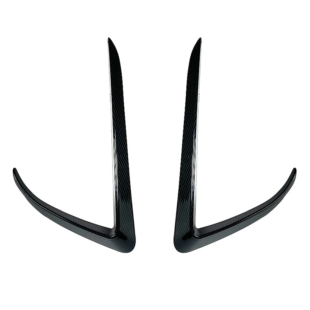 

For Tesla Model 3 2017-2021 ABS Fog Lamp Decoration Light Eyebrow Bumper Lip Splitters Sticker Carbon Fiber