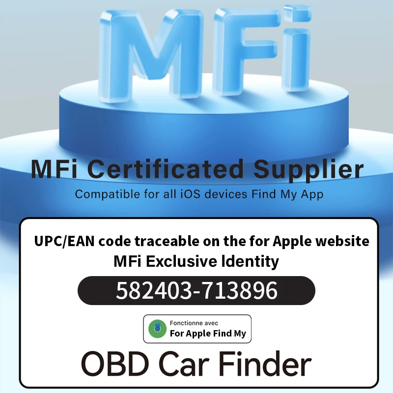 Mini Car OBD GPS Locator Works With Apple Find My APP Quick Installation Smart Tracker Anti-lost Device Finder Global Position