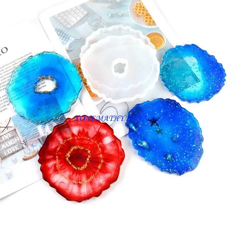 

F42F Crystal Agate Mold Jewelry Making Epoxy Mould Decorative DIY Craft Mold