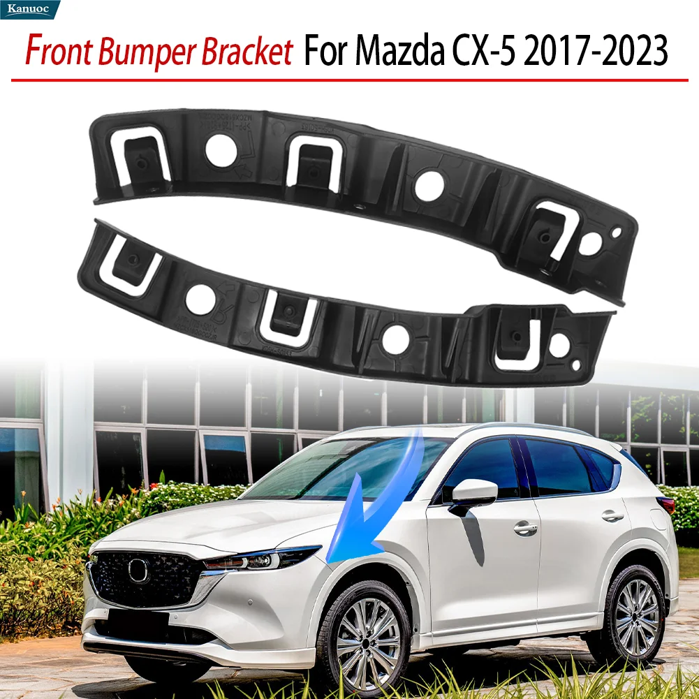 

Front Bumper Bracket Left and Right Pair OEM Replacement Durable Steel For Mazda CX-5 2017-2023